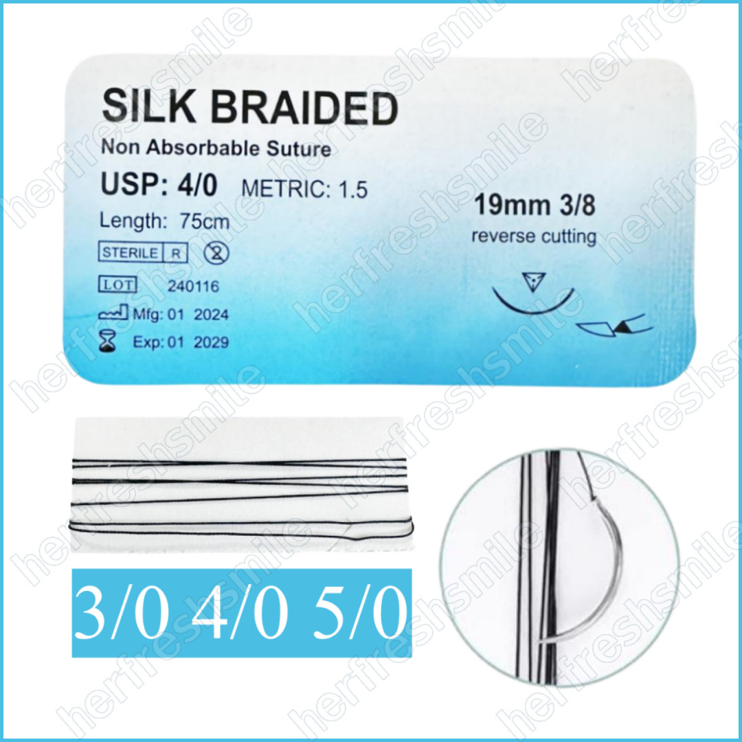 6Sizes Dental Practice Threads Reverse Oral Braided 3/0 4/0 5/0