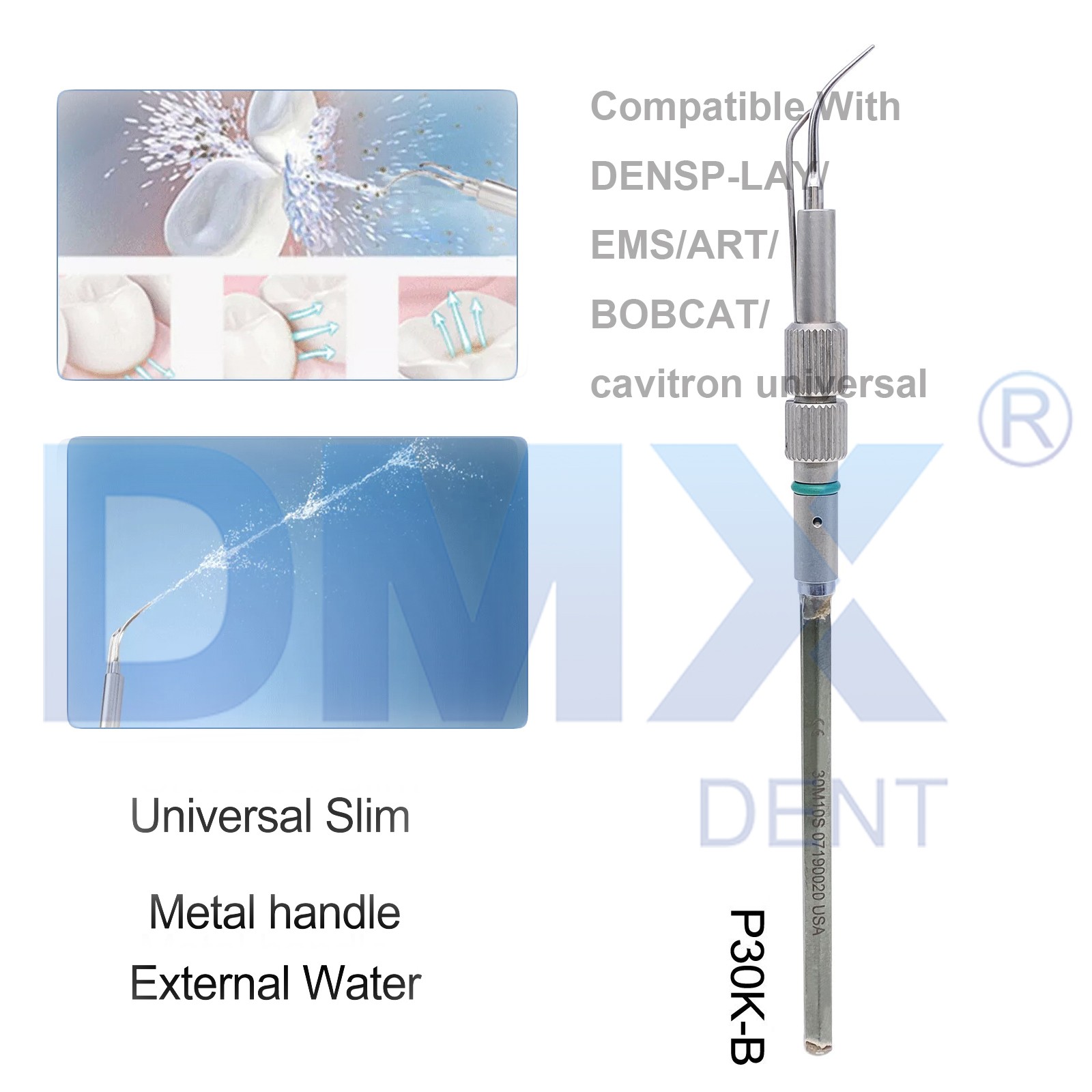 Dental Ultrasonic Scaler Insert Slim Tip 30 Khz P-100