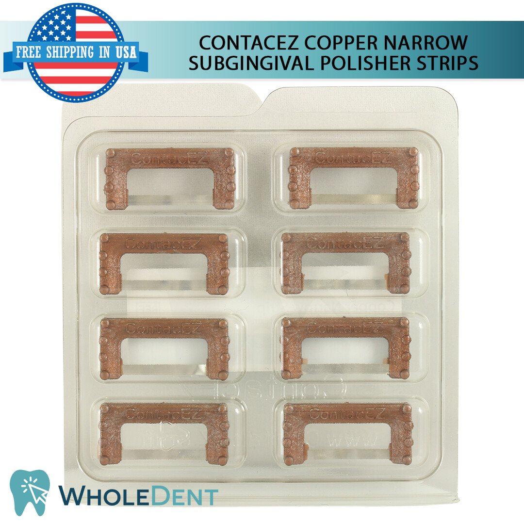 ContacEZ Copper Narrow Subgingival Polisher 8 Strips Dental Restorative Finish
