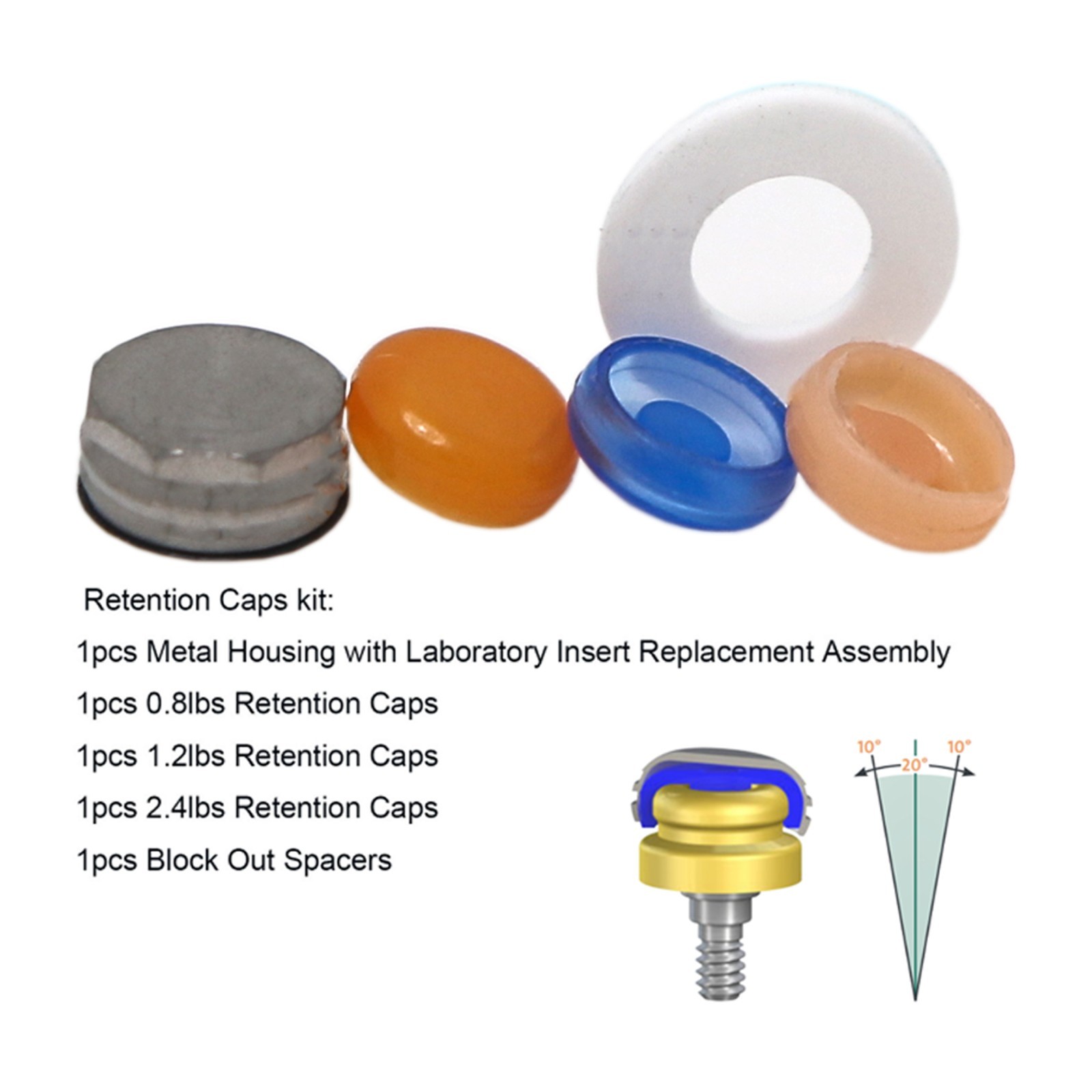 US Dio Overdenture Locator Abutment​ compatible With DlO UF(ll) Fixture Regular