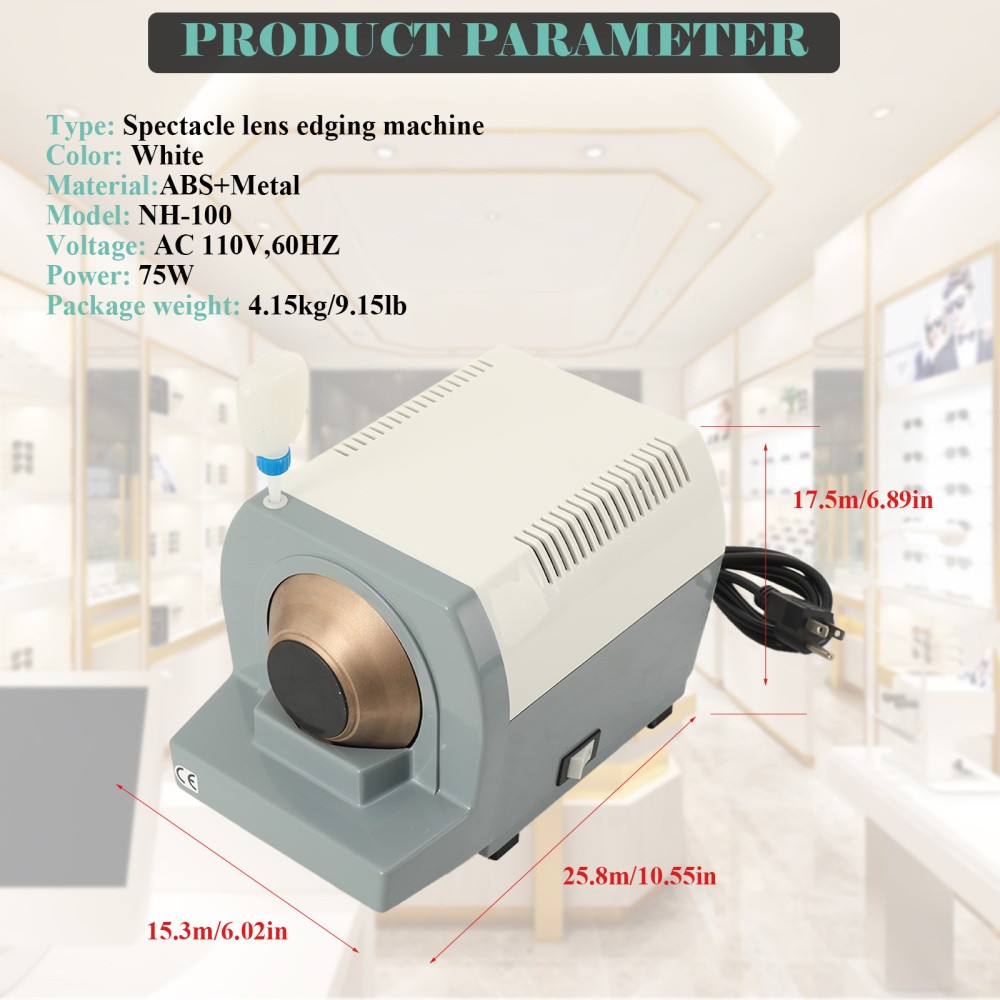 110V 75W Lens Edging Machine Optical Precise Grinding Machine Hand Edger