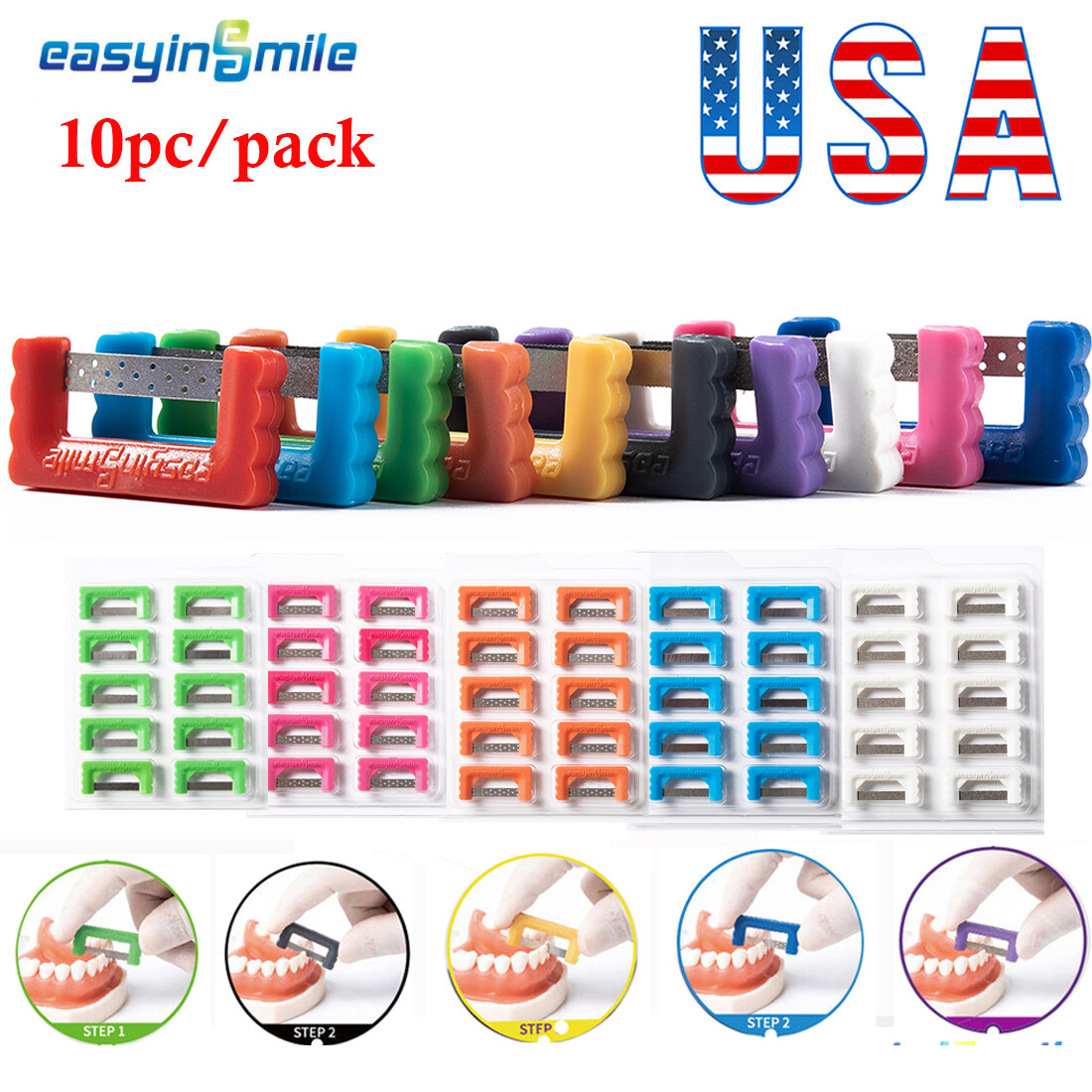 10pc Dental enamel reduction Strips Orthodontic Interproximal IPR/IR Strip Reuse