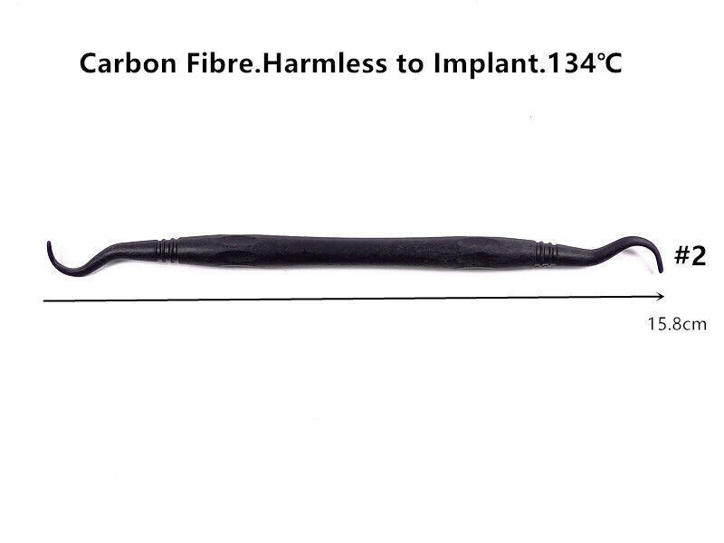 4 Sizes Dental Plastic Autoclavable 134℃ Teeth Implants Carbon Fibre Scaler Kit