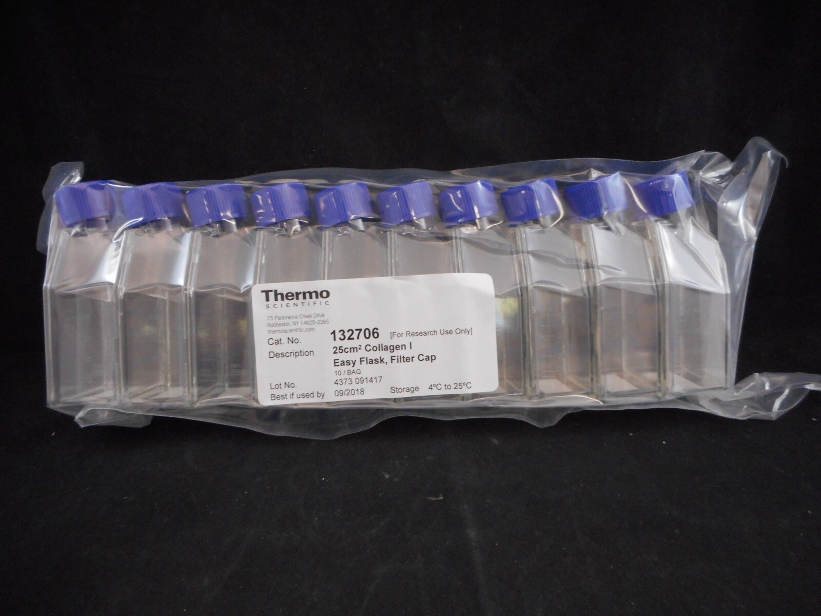 NUNC Plastic 25cm2 Poly-D-Lysine Collagen I Coated EasYFlasks 132706 10/PACK