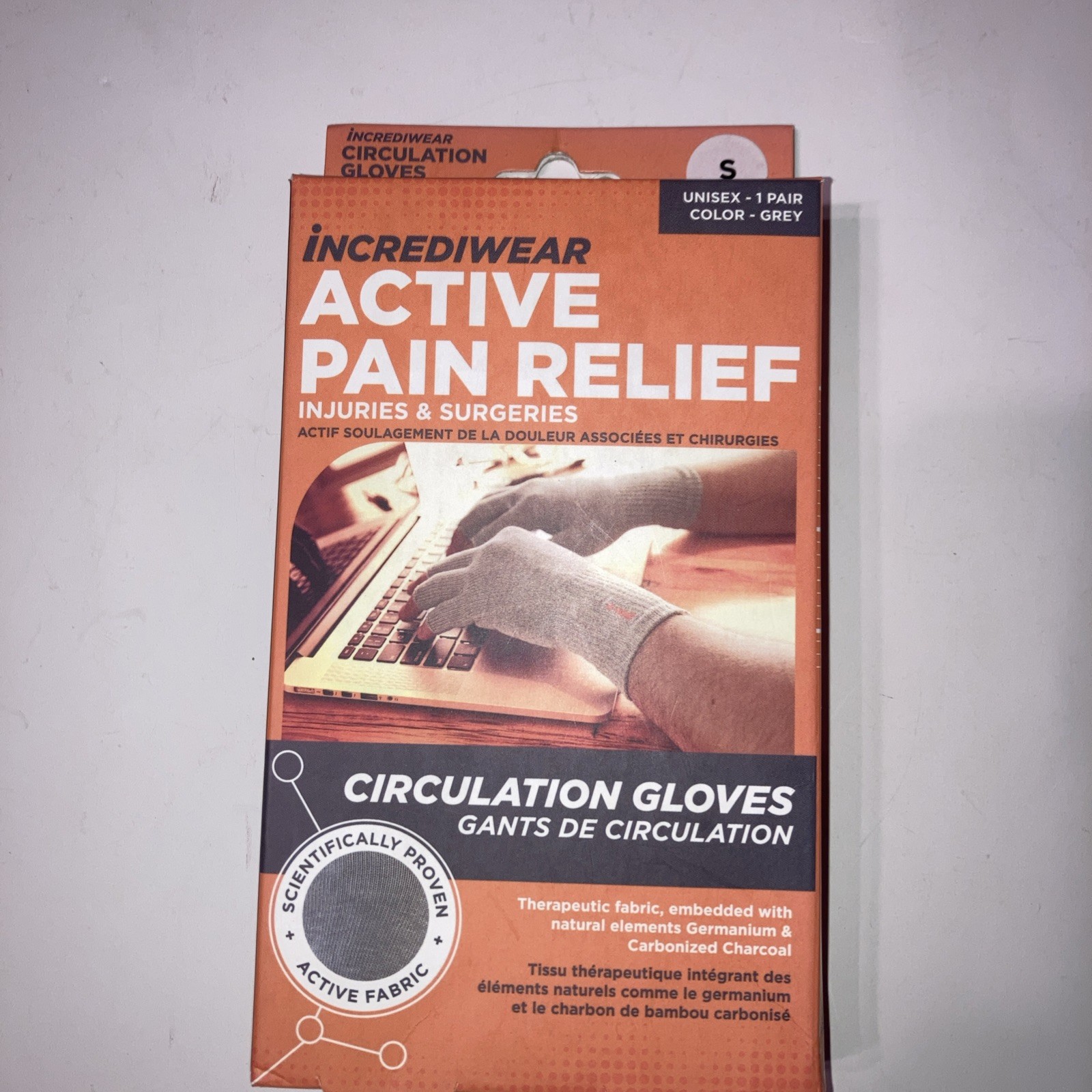 Incrediwear Fingerless Circulation Gloves Arthritis Gloves Greysmall Gl601