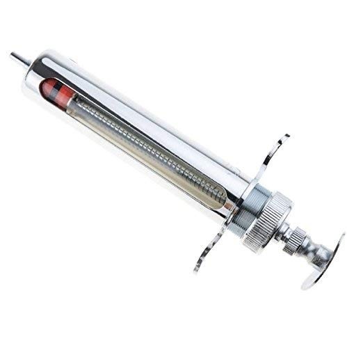 20ml Reusable Stainless Steel Hypodermic Veterinary Animal Syringe Glass for …