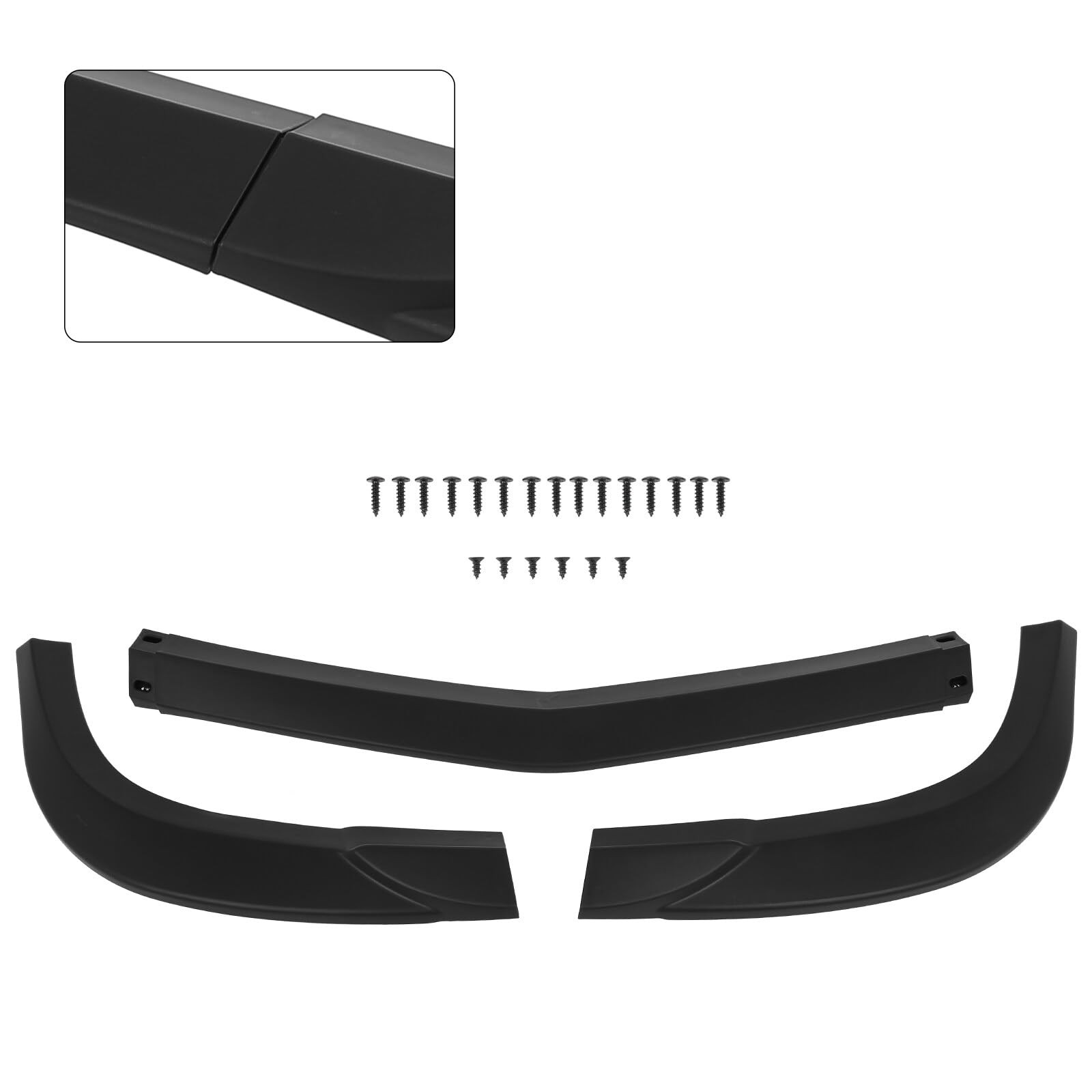 Matte Black Front Bumper Lip Splitter for Mercedes-Benz C180 C200 C250 C300 C350