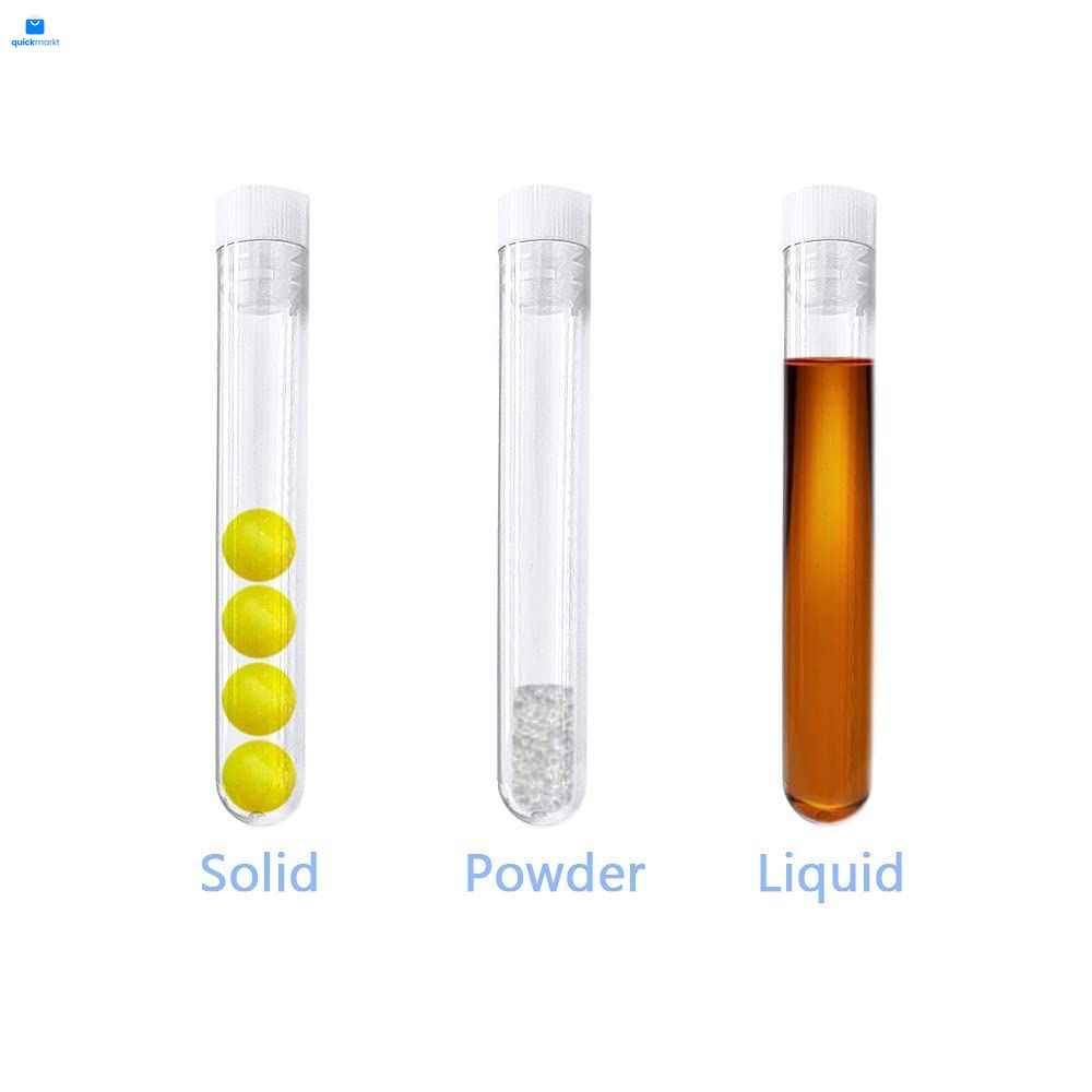 50Pcs 10ml Clear Plastic Test Tubes with 50 pcs test tubes 1 rack