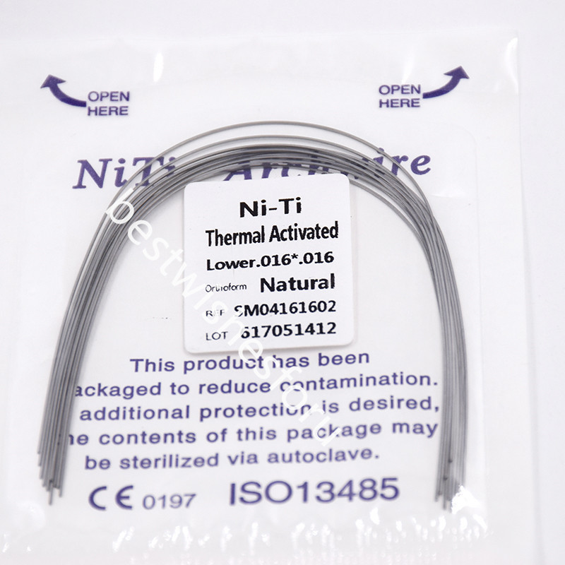 10 Pcs Dental Orthodonti Heat Thermal Activated Niti Rectangular Round Arch Wire