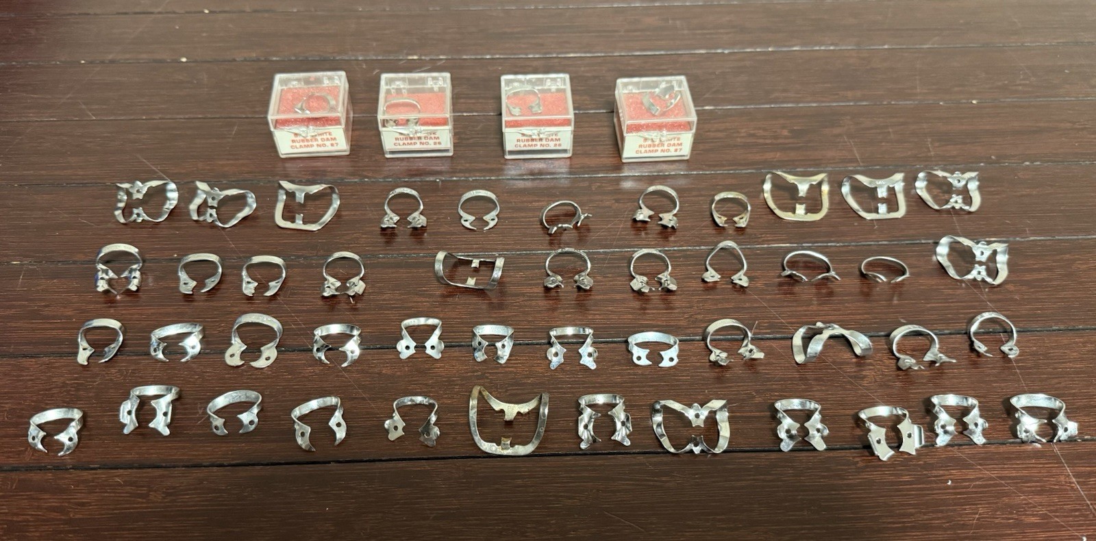 Rubber Dam Clamps Lot of Dental Isolation SS White