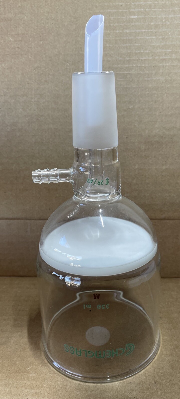 Buchner Filter Funnel, ChemGlass, Medium, Vacuum Attachment, 350 mL, CG-1406-28