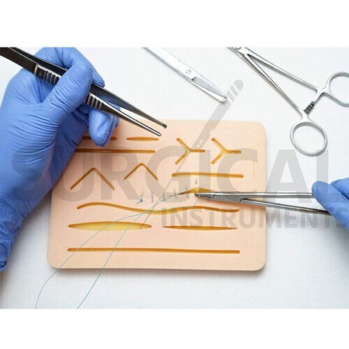 60 Pcs Skin Suture Practice Silicone Pad Wound Simulated Surgical Training Kit
