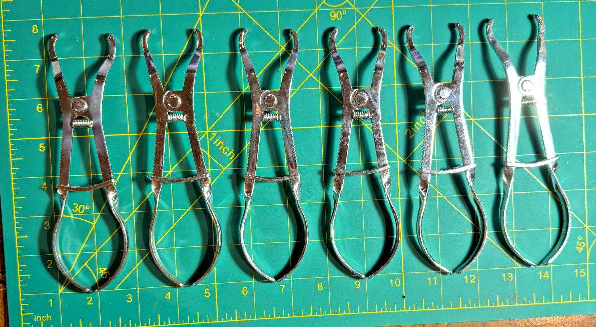6pc Ivory Danville Materials Rubber Dam Clamp Forcep Dental Tool (#0916014)