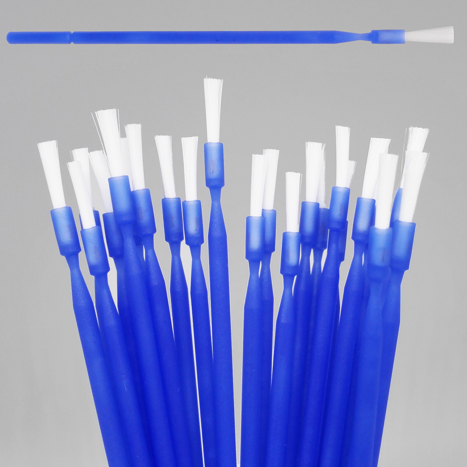 100 Pcs Dental Disposable Micro Applicator Brush Bendable Long Shank Blue