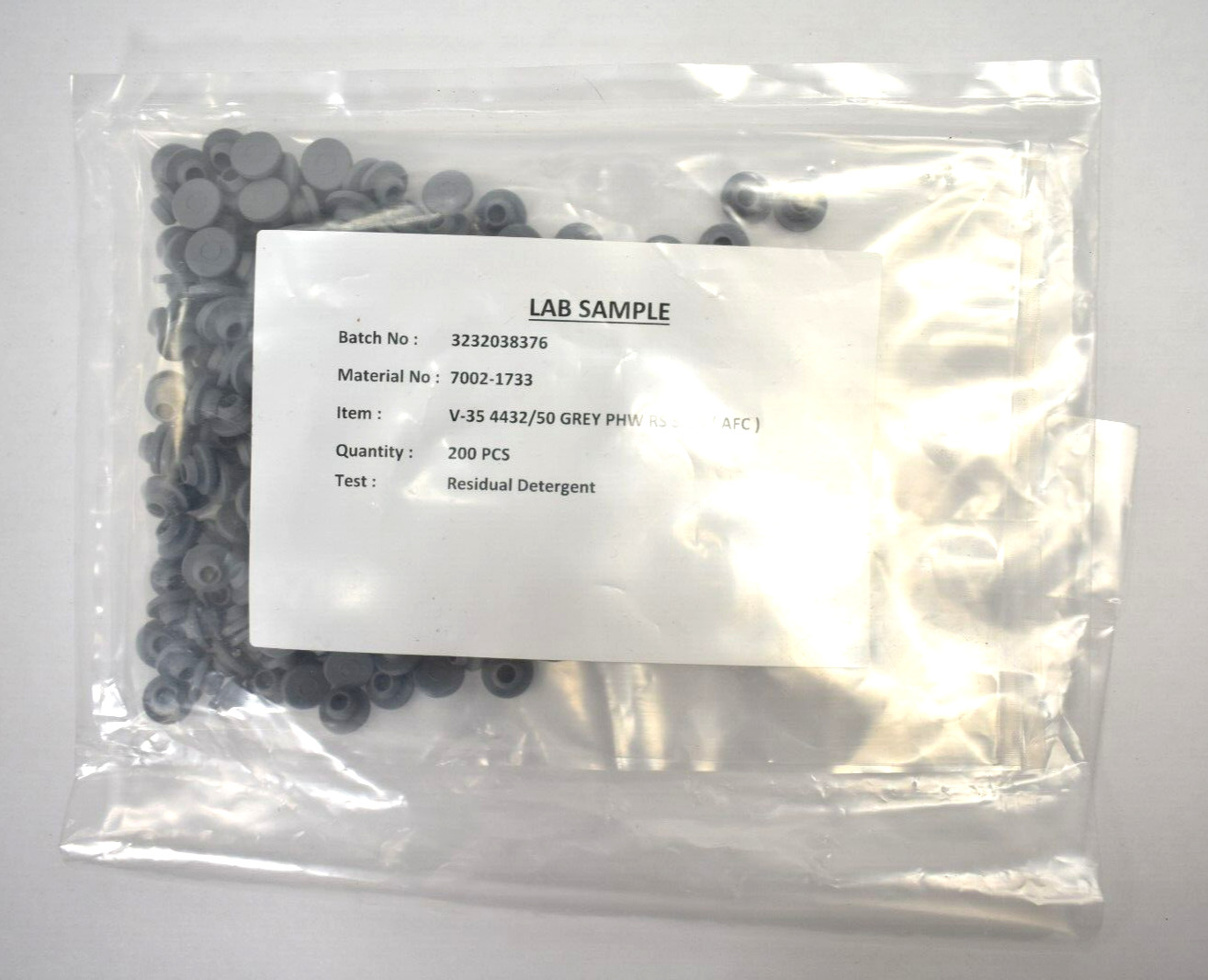 Ready To Use 13mm NovaPure Chlorobutyl Lyophilization Stoppers 200 Pack Gray