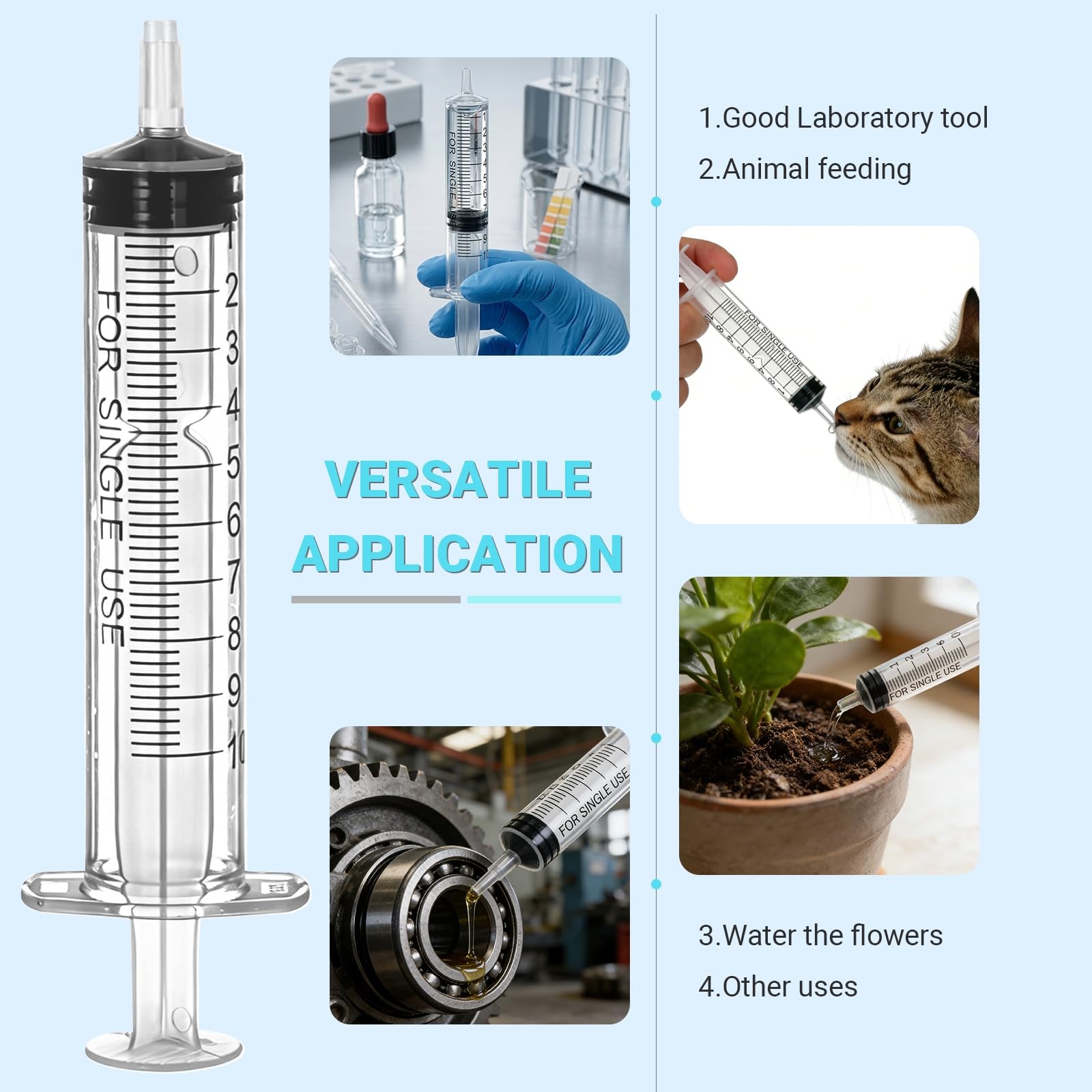 100 Pack 10 ml syringe, Versatile 10ml oral syringes, Perfect syringe for jel…