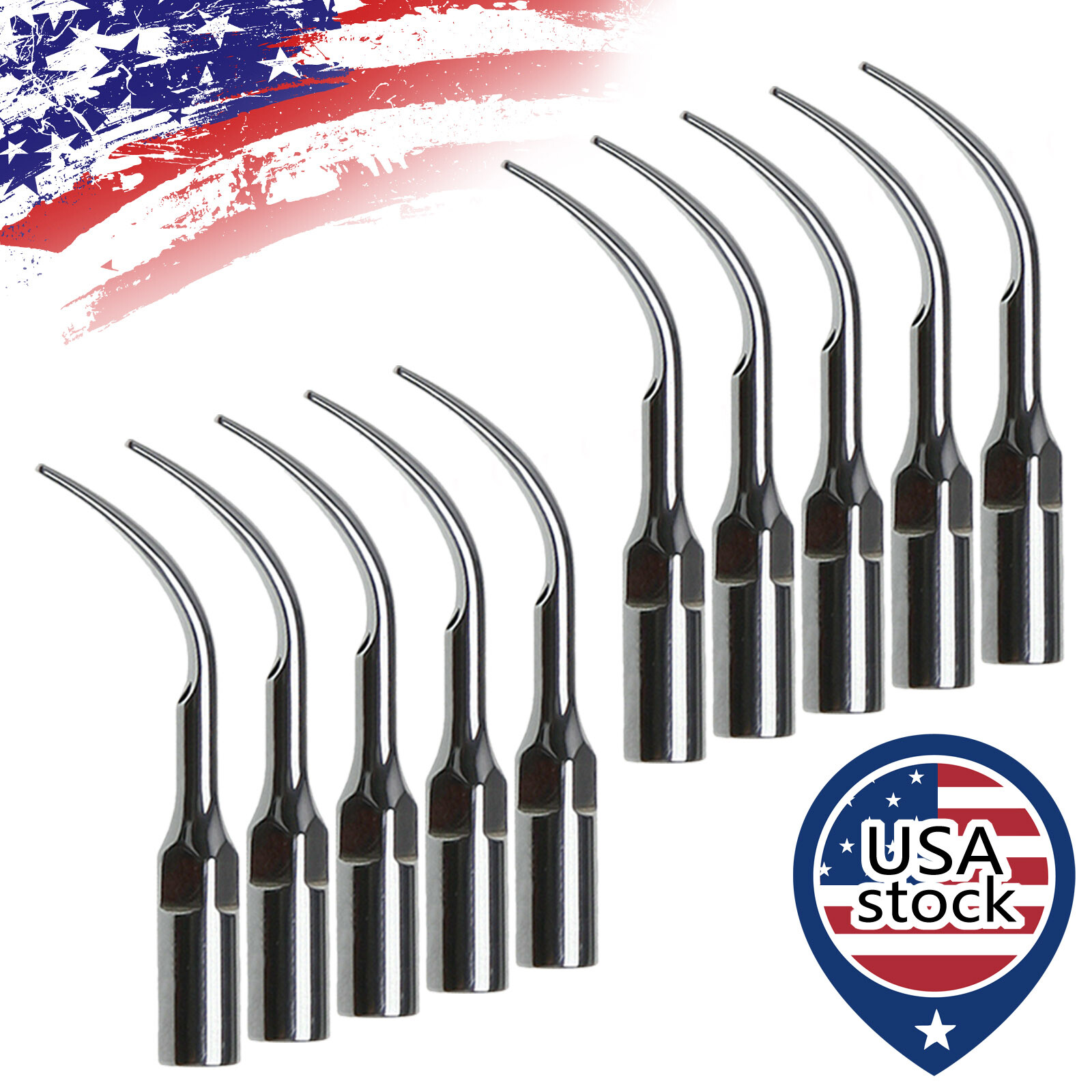 10Pcs Dental Ultrasonic Piezo Scalling Tips Fit EMS SKYSEA Scaler Handpiece