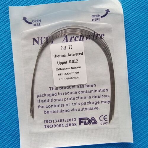 10Packs Dental Orthodontic Thermal Activated Niti Round Arch Wires Natural Form