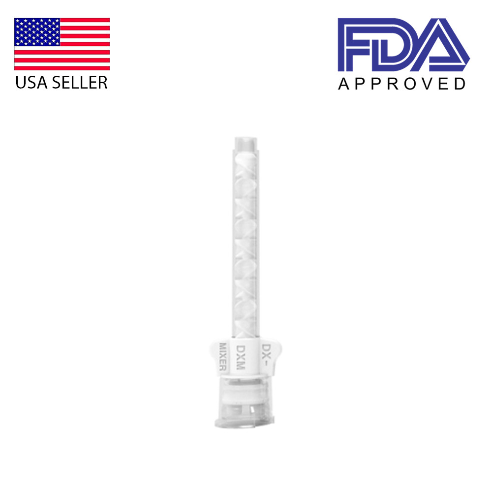 DX-Mixer Dental Impression WHITE Mixing Tips Heavy Body 6.5mm HP Styles