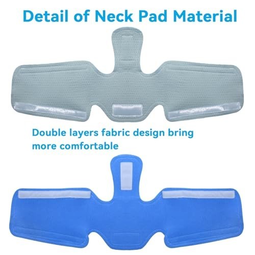 Cooling Neck Strap Pads – 5 Pack Soft Fleece Comfort Covers for Full Face Masks