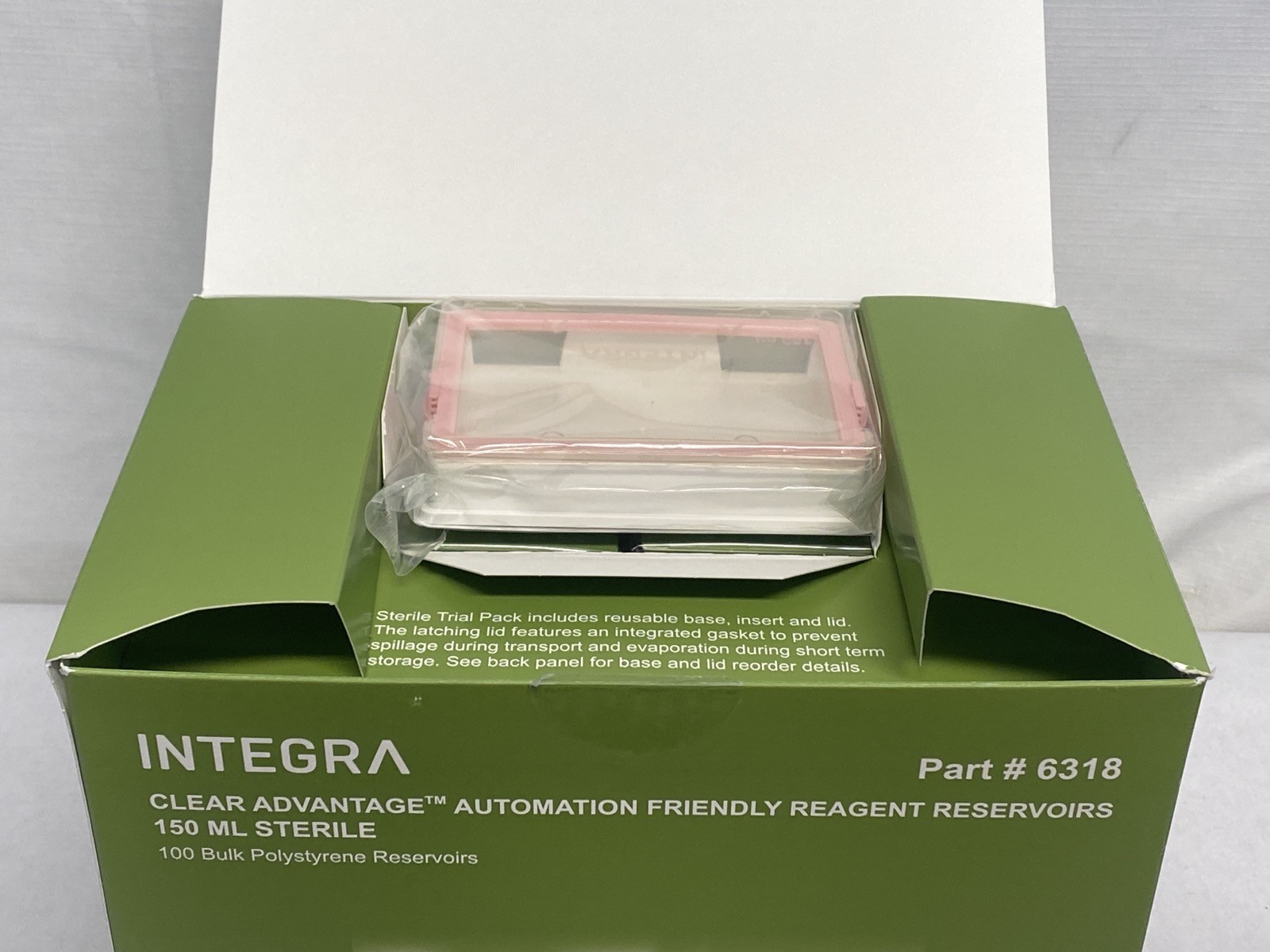 (100) INTEGRA 150mL Clear Advantage Automation Friendly Reagent Reservoirs 6318