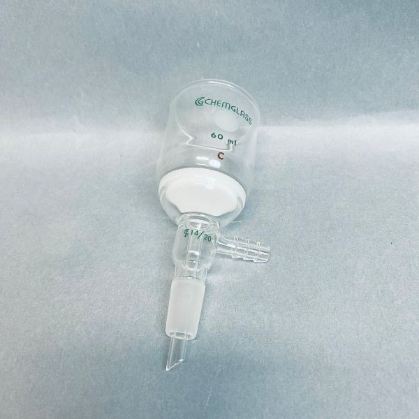 Chemglass Buchner Filter Funnel 60 ml Coarse Frit 14/20 Lower Vacuum Assembly
