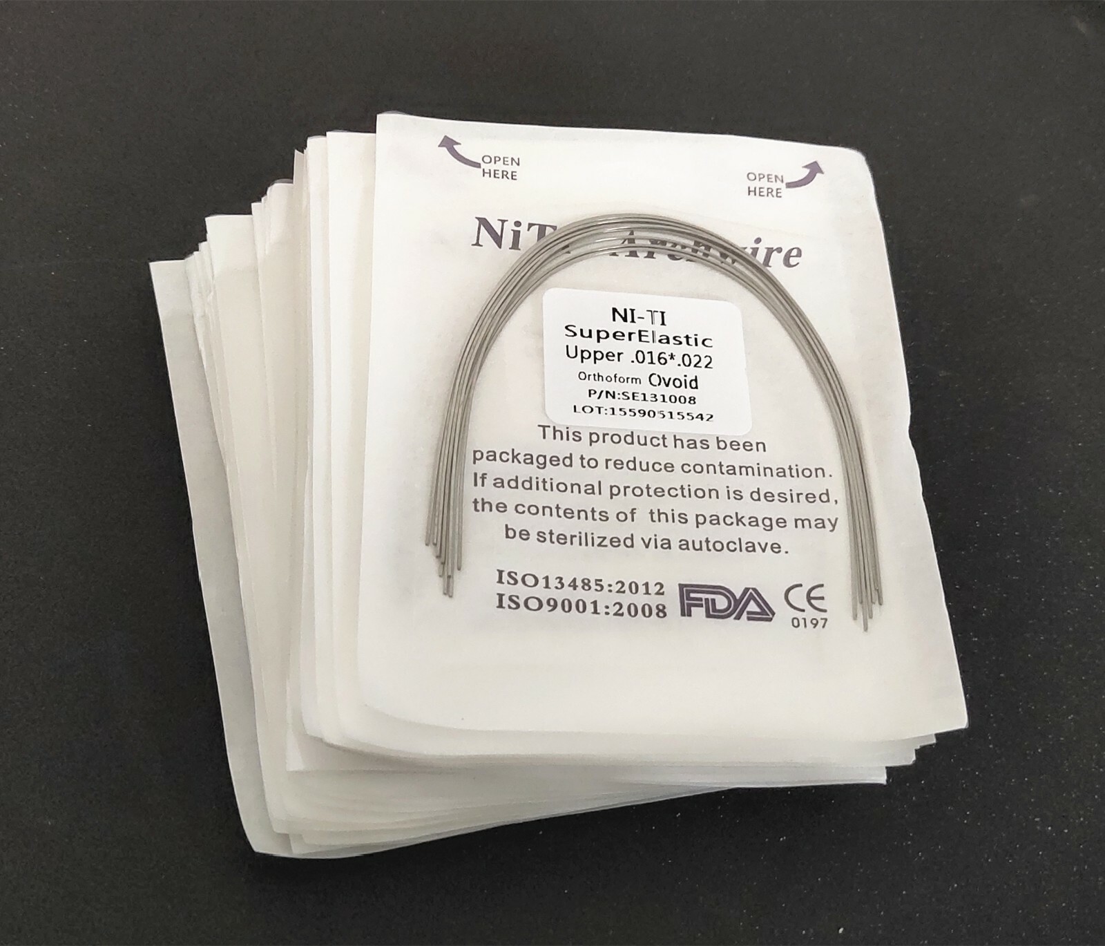 100 Packs Rectangular Niti Super Elastic Arch Wires Ovoid Form Orthodontics Bows