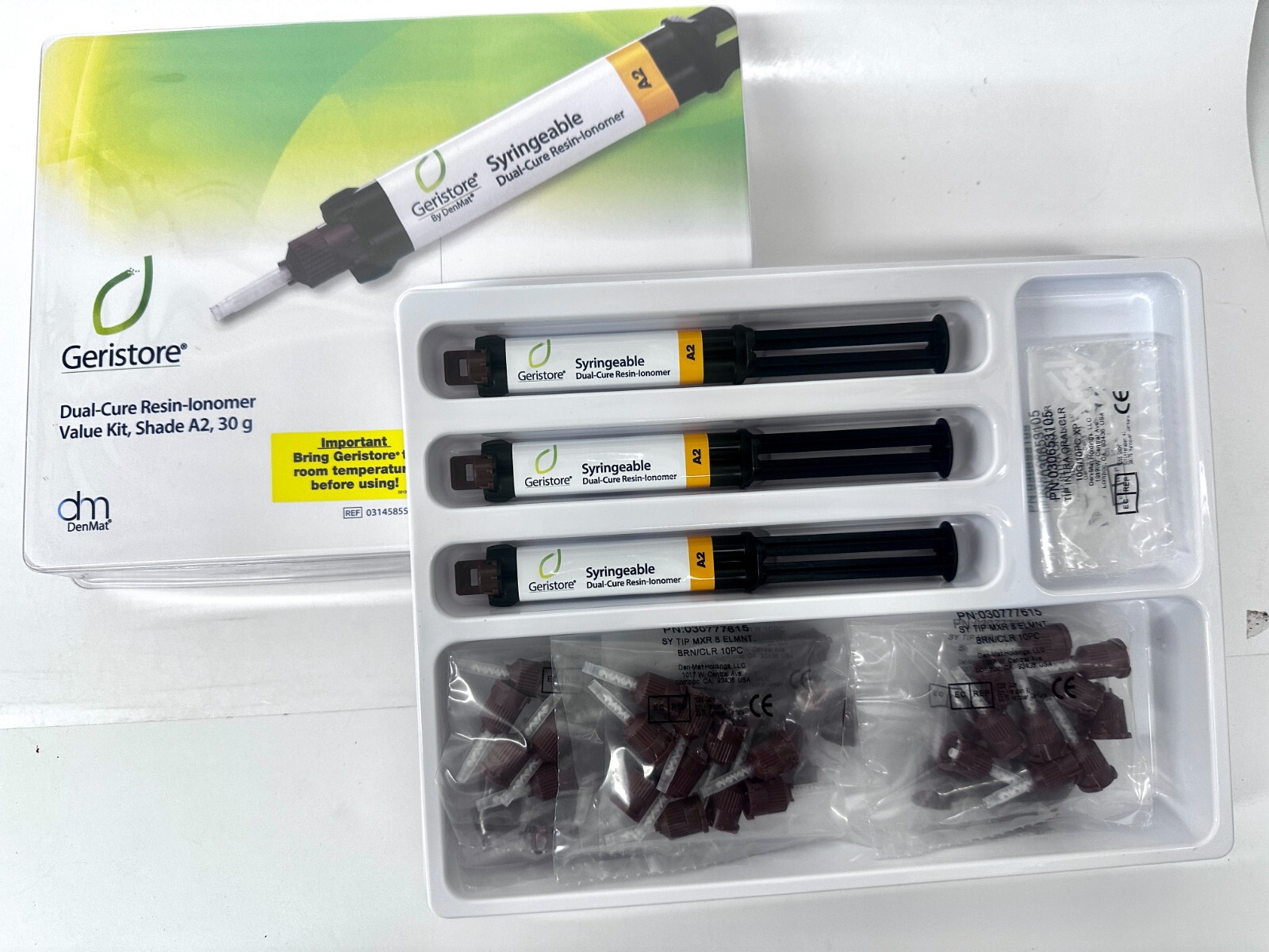 DenMat Geristore A3 Dual Core Resin Ionomer Value Kit 3 Syringes 10gr each