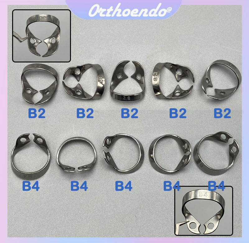 Universal Rubber Dam Brinker Clamps B2,B4 Dental Upper Lower Anterior Clamp S.S