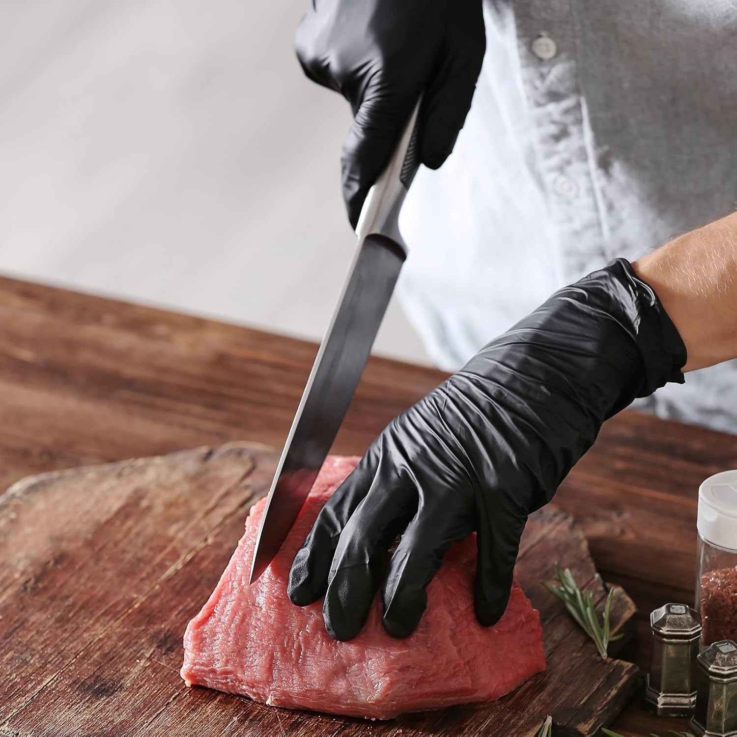 4 Mil Black Vinyl Exam Gloves – 1000 Count, Ambidextrous & Food Grade