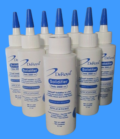 DeRoyal Solidifier Body Fluids Encapsulate 8-2.1oz (2000 cc) 71-2005 (16000 cc)