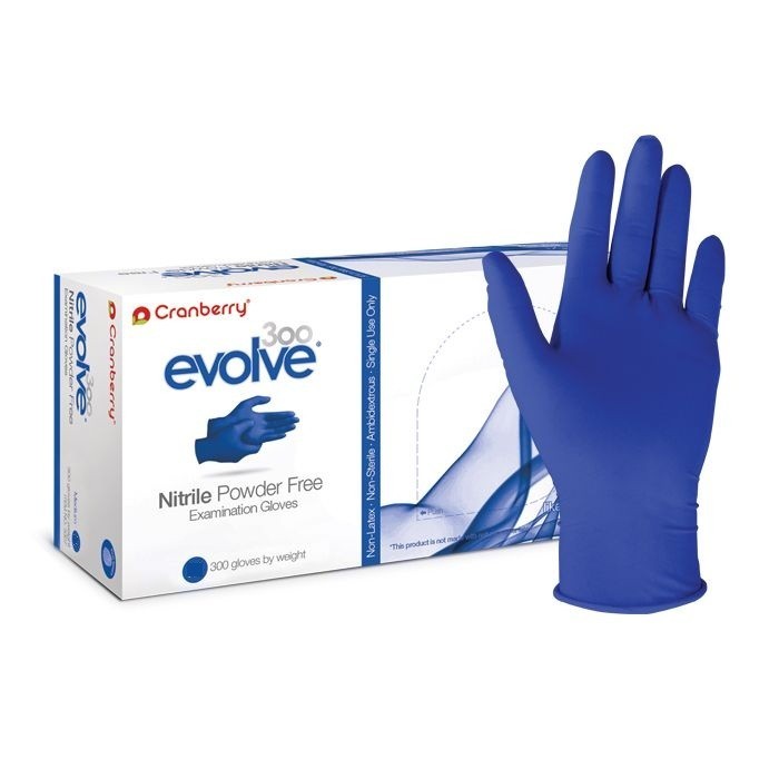 1200 Large Nitrile Gloves Cranberry Evolve Powder Free Latex Free Medical 4 Box
