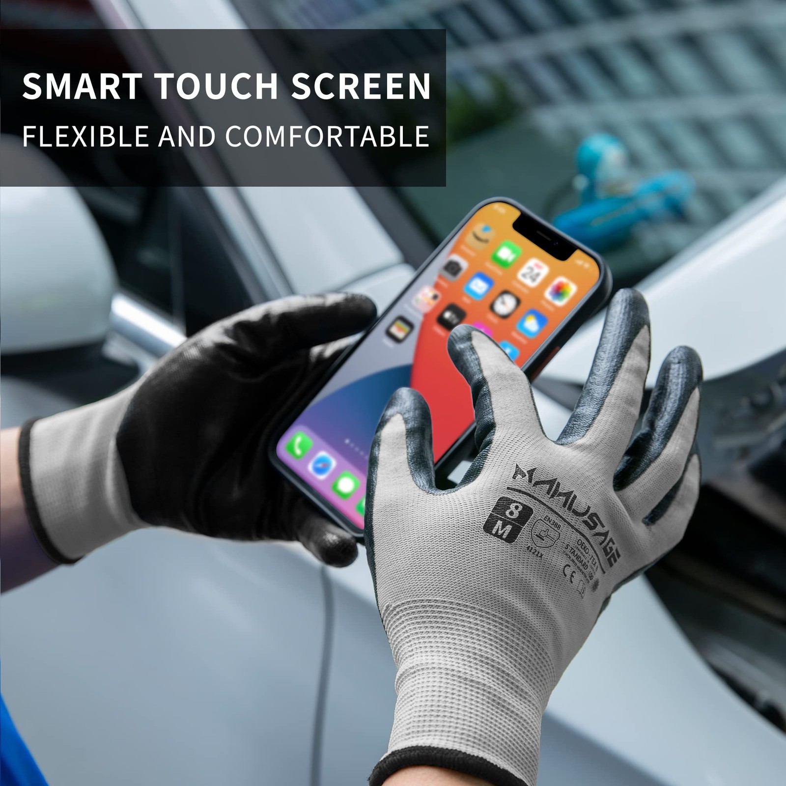 Manusage Safety Work Gloves – Protective Glove For Men Women – Ultrathin Hand