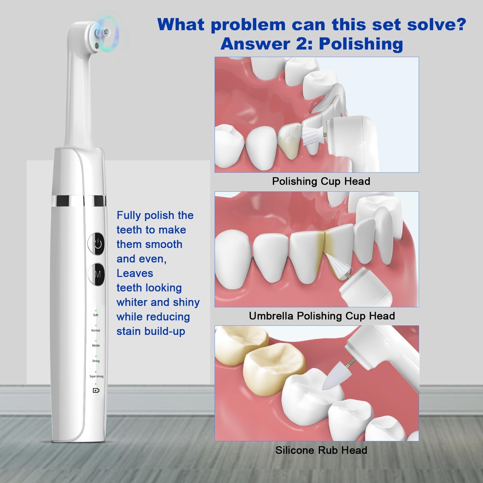 Tooth Polisher,Teeth Polishing Kit for Daily 1 Ounce (Pack of 1), White