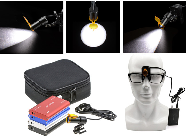 Dental 5W Normal Clip High Power LED Headlight with Light Shield Shade DY-007 CE