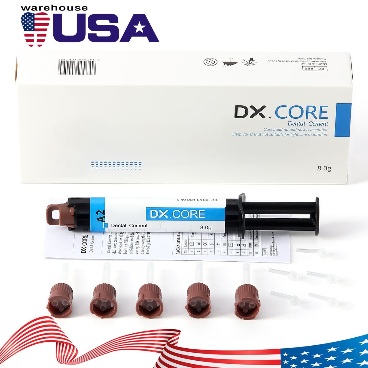 1 PC DX.CORE Dental Dentex Dual Cure Composite Resin Core Build Up A2