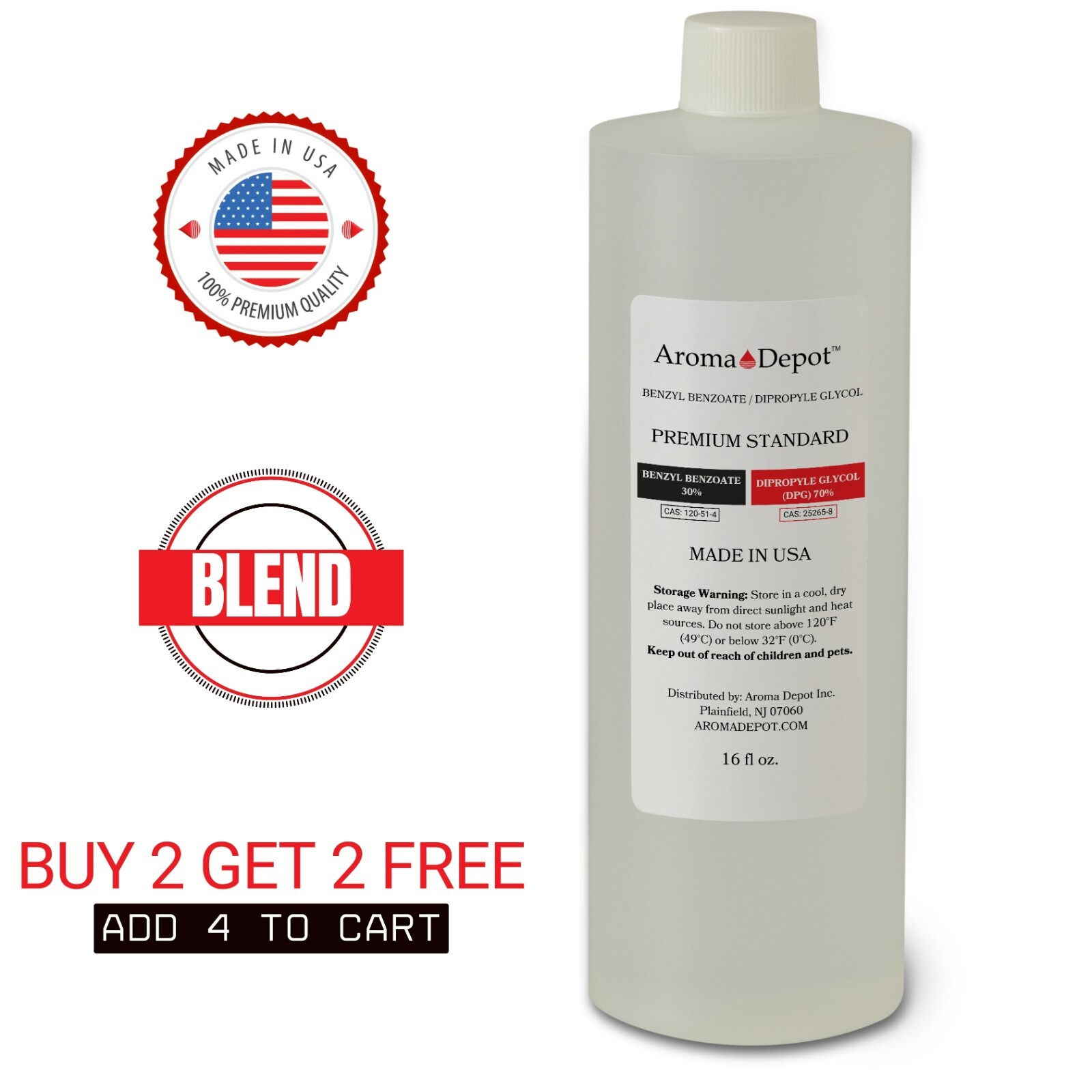 16 oz. – 70/30 DPG & Benzyl Benzoate Blend Dipropylene Glycol Aromatic Compound