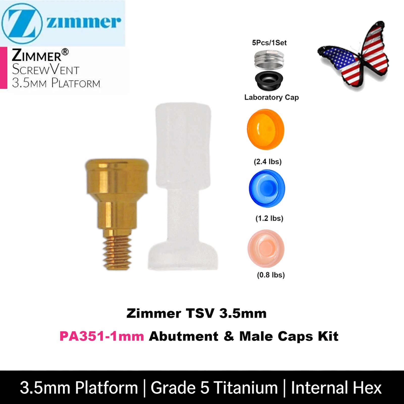 Overdenture Attachment Kit Locator abutment for BioHorizons Implant Accessories
