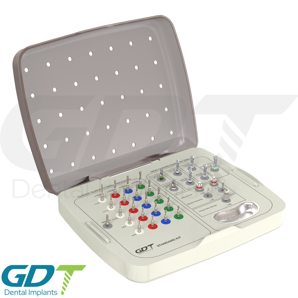 GDT Standard Guided Drills Kit Box Dental Int Hex Instrument Tool