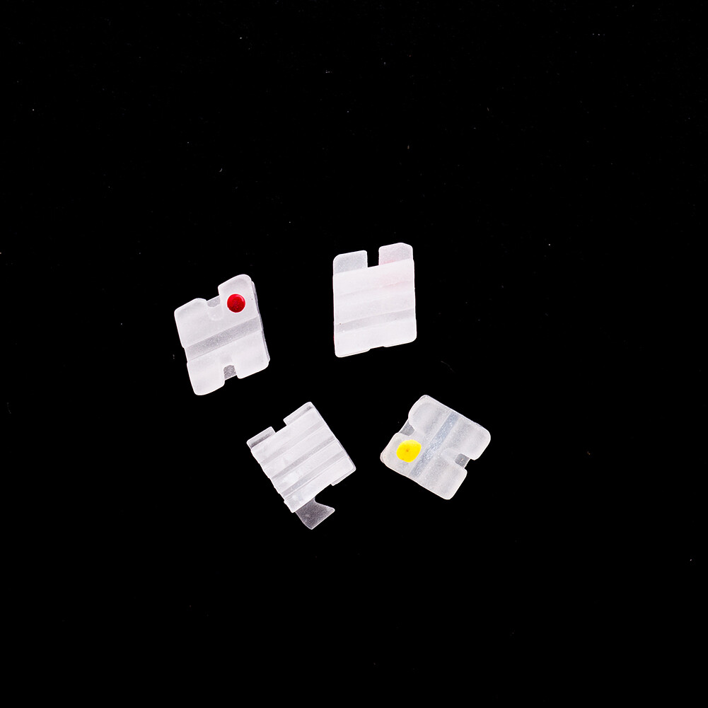 1/10Pk Orthodontic Ceramic Brackets Roth/MBT 022 3/345 Hooks Dental Clear Braces