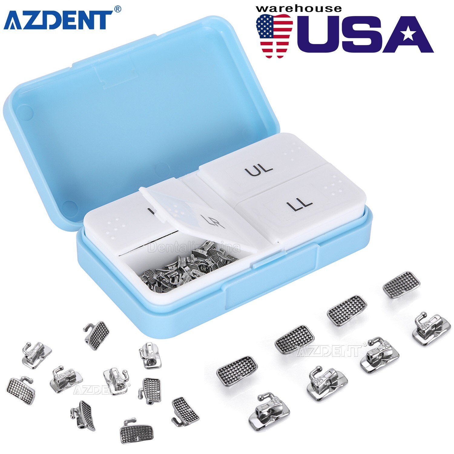 Dental Orthodontic Non-Conv 1st Molar Bondable Monoblock Roth 0.022 Buccal Tubes