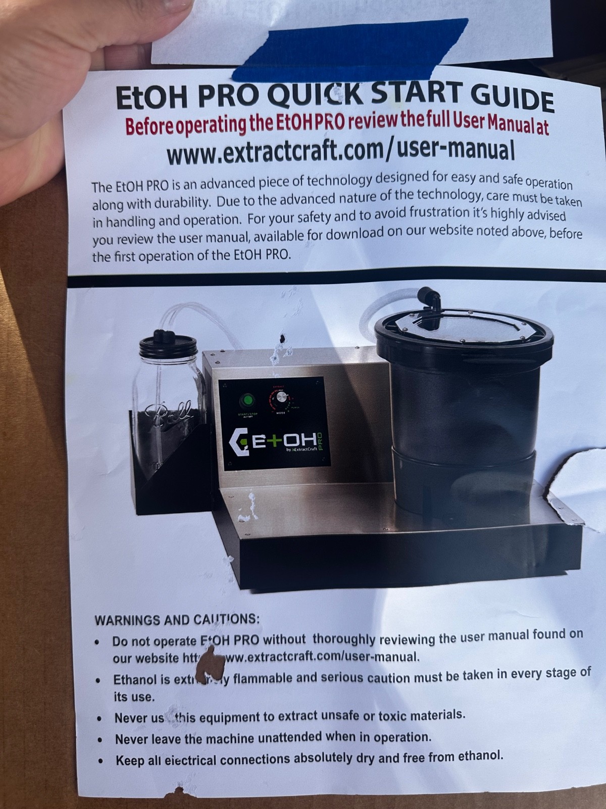 Etoh Pro by Extractcraft Machine