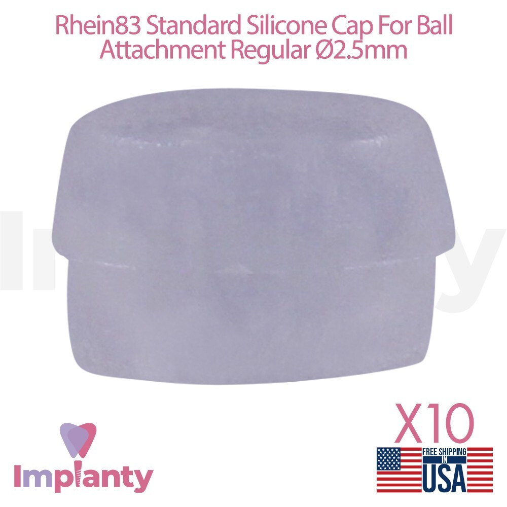10x Dental Standard Silicone Caps Regular Size 2.5mm For Ball Attachment 1300g