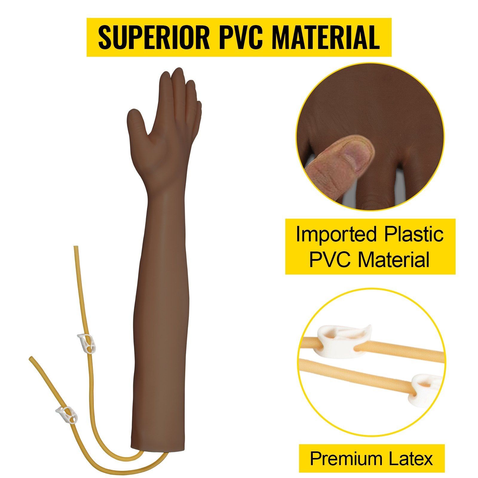 Phlebotomy Simulation Arm Kit Dark Skin 15.94-26.97in Complete Package