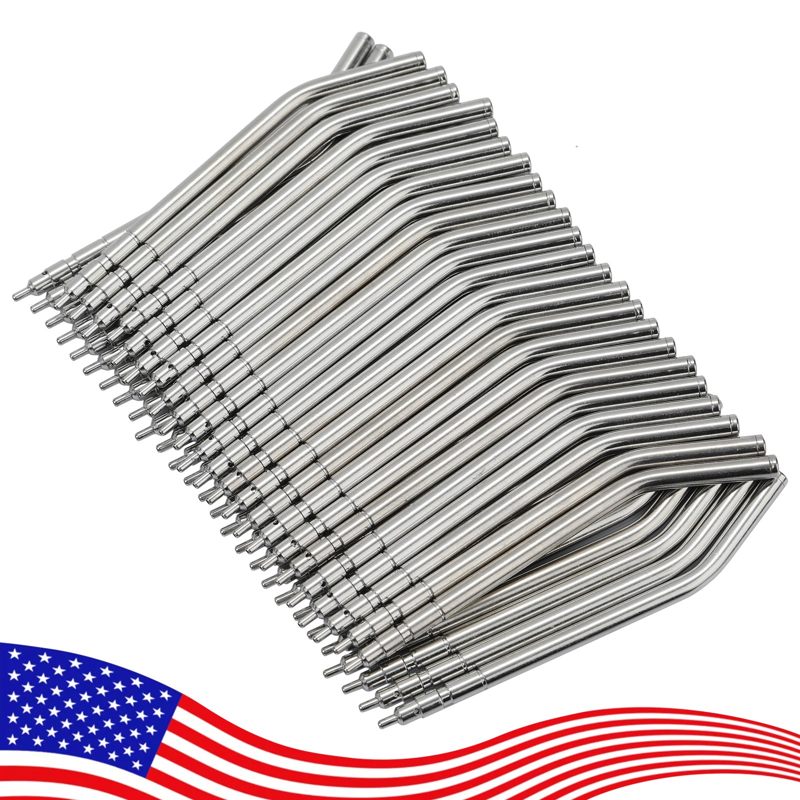 50 Dental Air Water Syringe Tips Stainless ADEC Style Reusable Autoclavable
