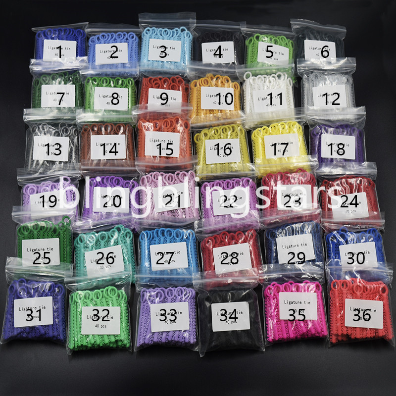 1 Pack 1040 Pcs Dental Orthodontics Elastic Ligature Ties 36 Colors For Choice