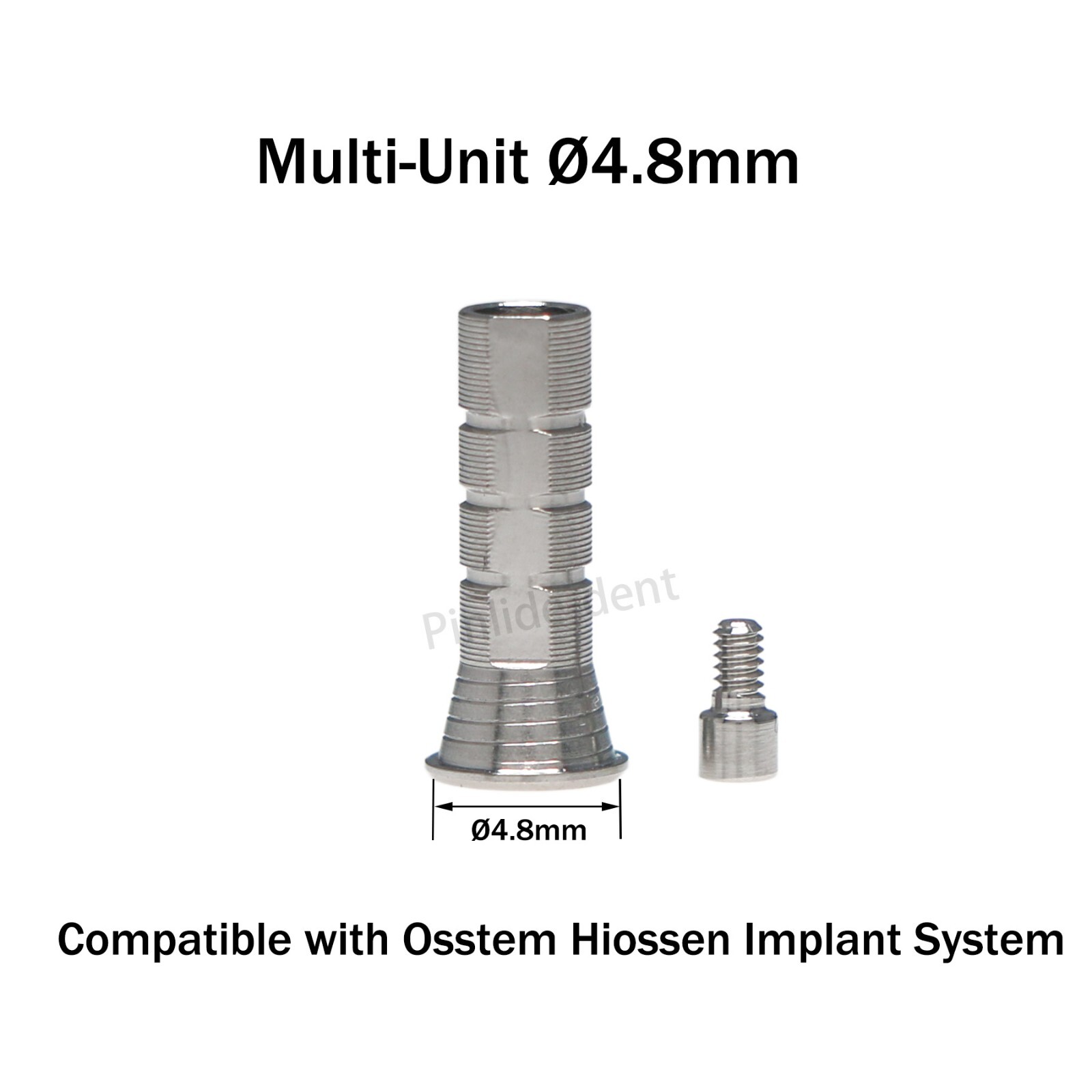 Titanium Temporary Cylinder Ti Multi Unit Ø4.8mm Abutment Fits Hiossen Oss