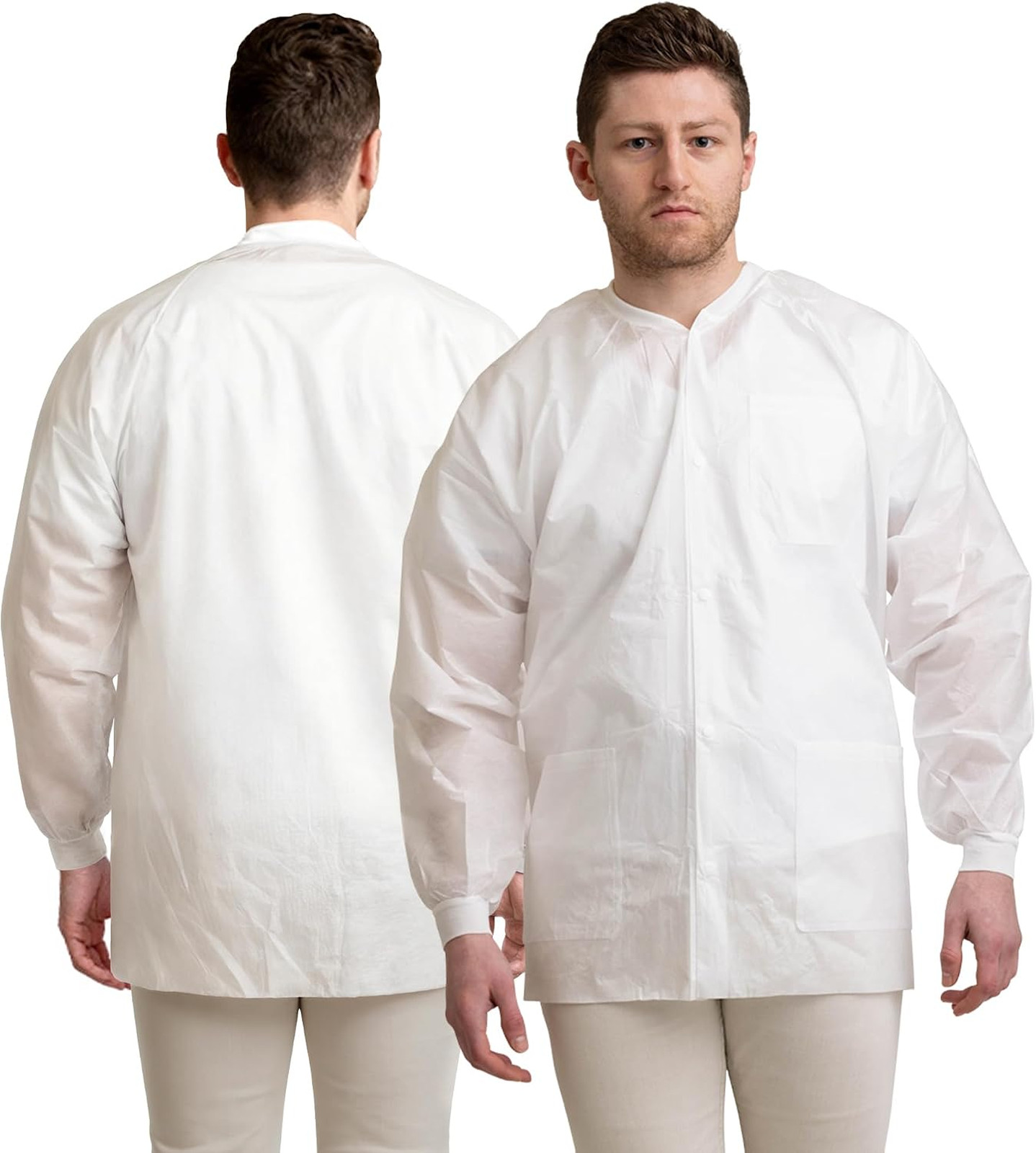 Disposable Lab Jackets 35gsm PP Material 10 Pack 50 Pack Small to 5XL Sky Blue