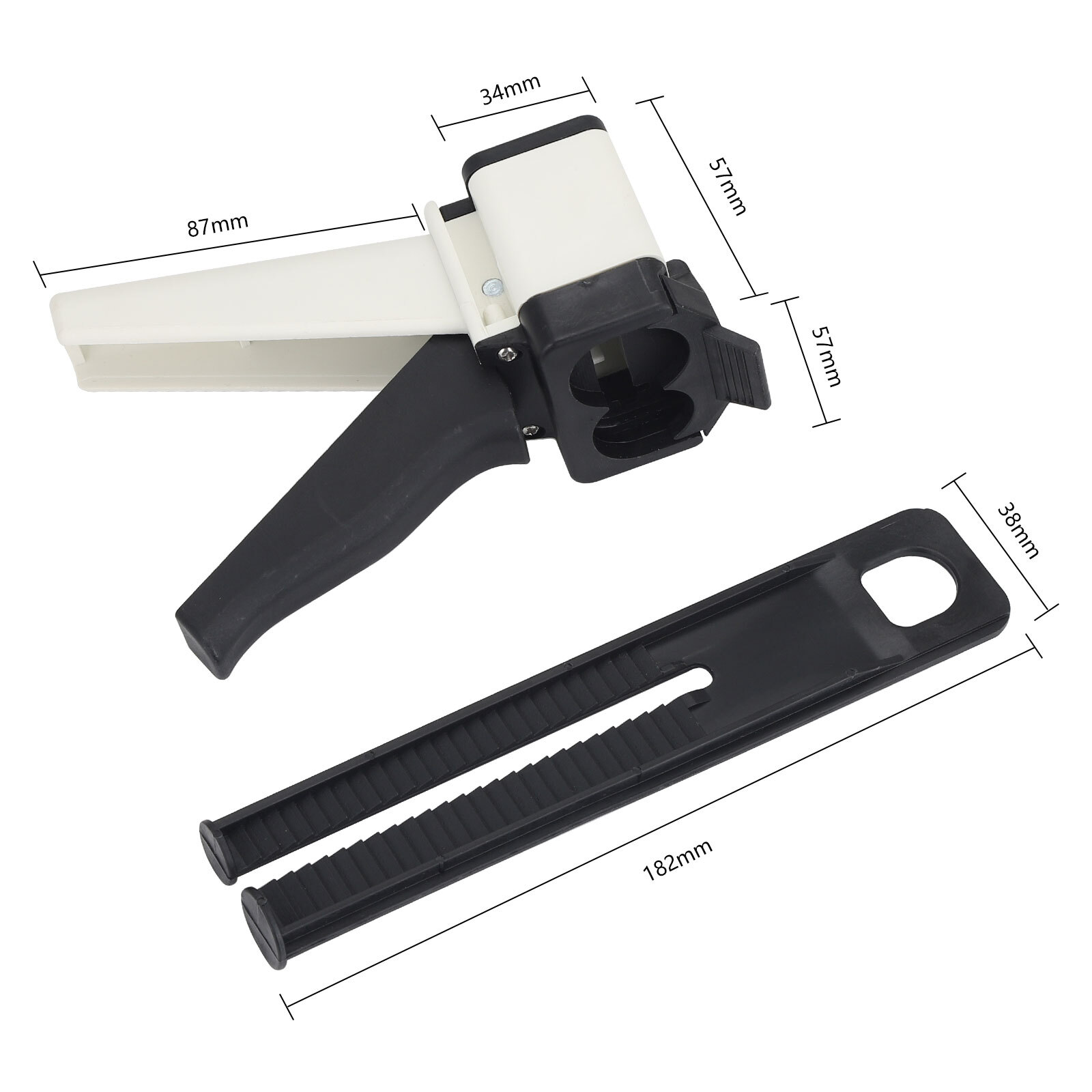1PC Dental Impression Material Mixing Dispenser Caulking Gun 1:1 /1:2 Ratio Tip