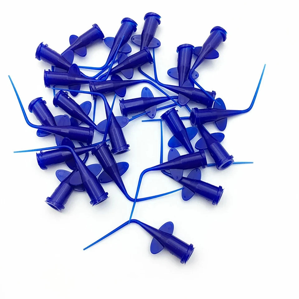 100Pcs Dental Endo Irrigation Needle Syringe Tips Disposable Irrigator 0.25mm